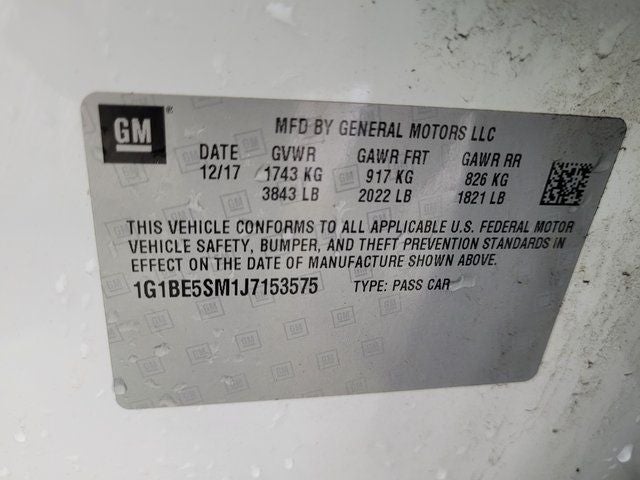 2018 Chevrolet Cruze LT