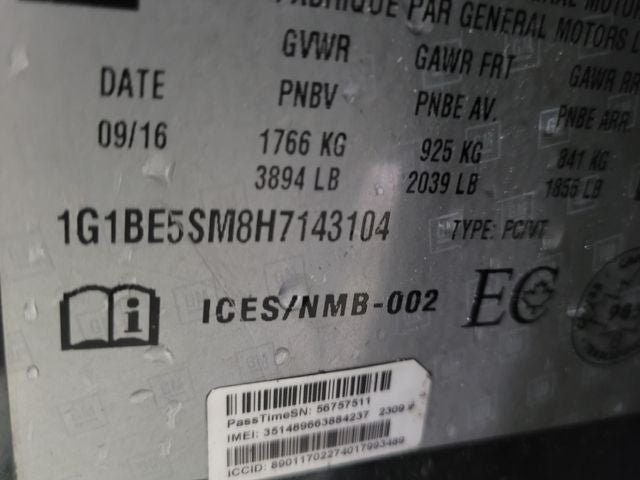 2017 Chevrolet Cruze LT