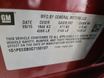 2016 Chevrolet Cruze Limited 1LT