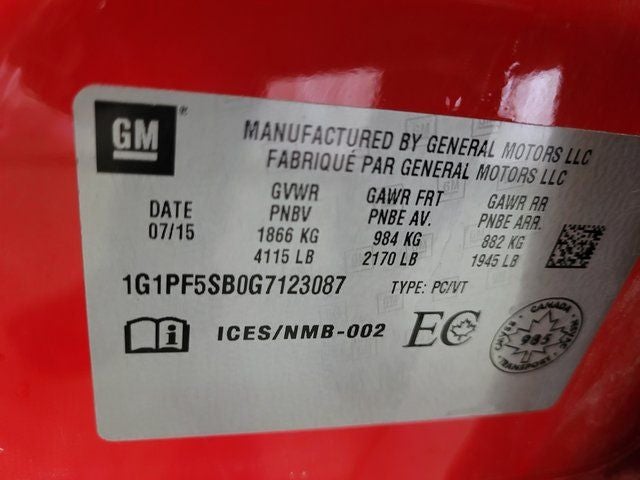 2016 Chevrolet Cruze Limited 2LT