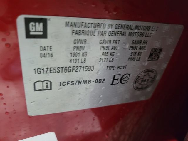 2016 Chevrolet Malibu LT 1LT