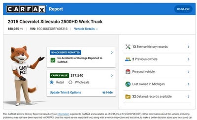 2015 Chevrolet Silverado 2500HD Work Truck