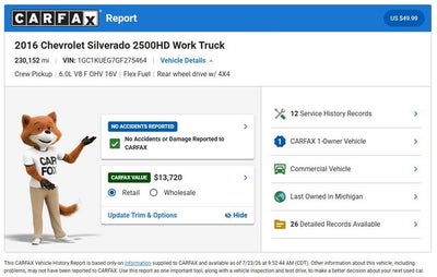 2016 Chevrolet Silverado 2500HD Work Truck