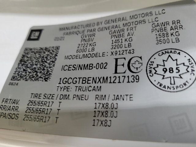 2021 Chevrolet Colorado Work Truck