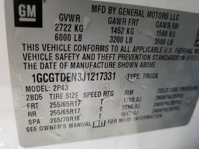 2018 Chevrolet Colorado Z71