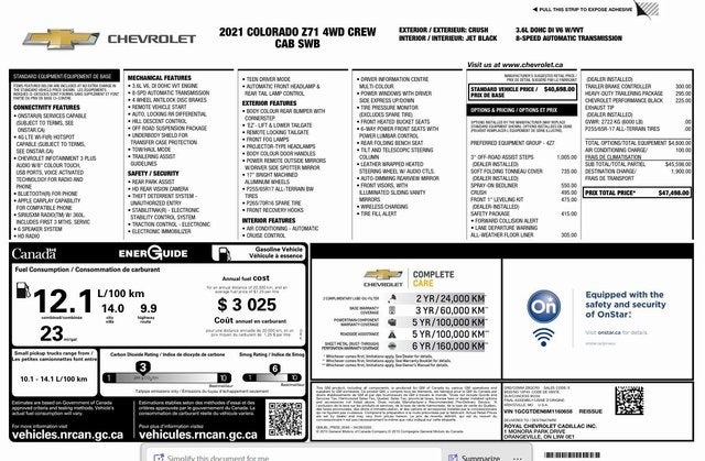 2021 Chevrolet Colorado Z71