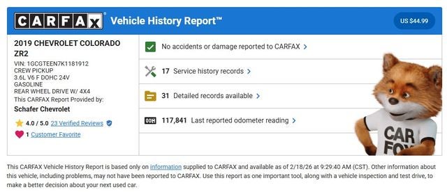 2019 Chevrolet Colorado ZR2