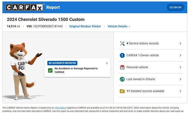 2024 Chevrolet Silverado 1500 Custom