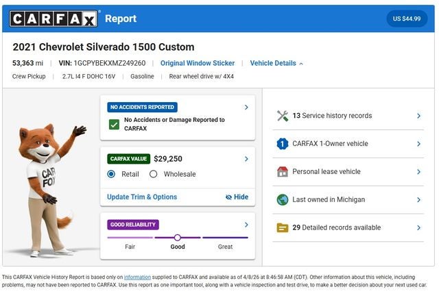 2021 Chevrolet Silverado 1500 Custom