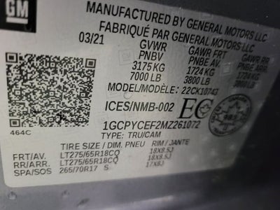 2021 Chevrolet Silverado 1500 Custom Trail Boss