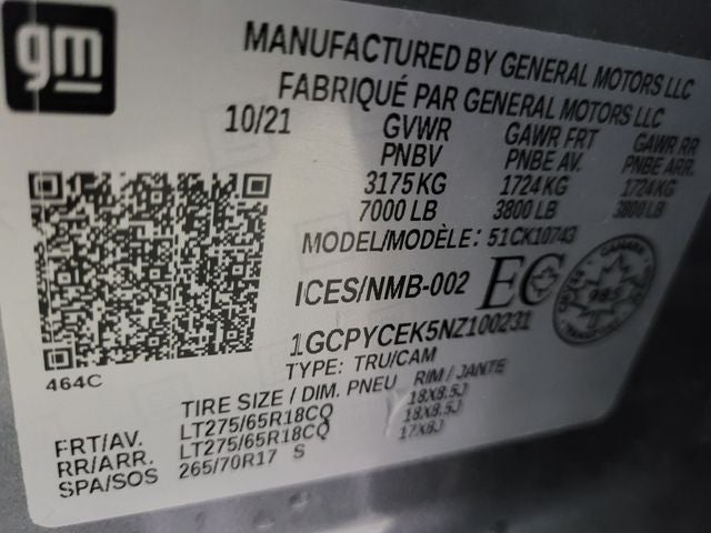 2022 Chevrolet Silverado 1500 LTD Custom Trail Boss Z71