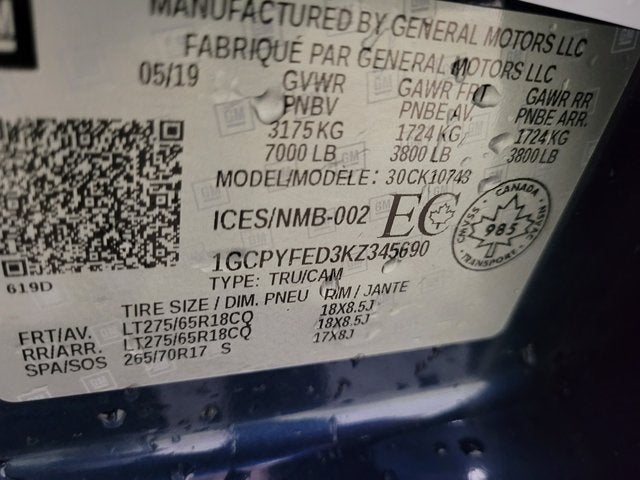 2019 Chevrolet Silverado 1500 LT Trail Boss