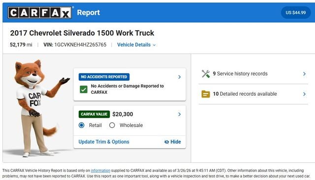 2017 Chevrolet Silverado 1500 WT