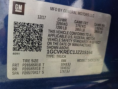 2018 Chevrolet Silverado 1500 LT LT2