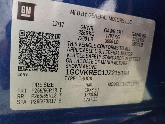 2018 Chevrolet Silverado 1500 LT LT2