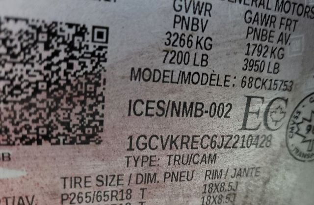 2018 Chevrolet Silverado 1500 LT