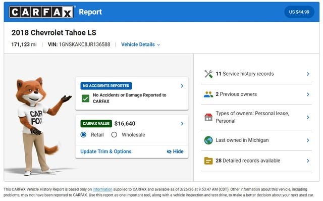 2018 Chevrolet Tahoe LS