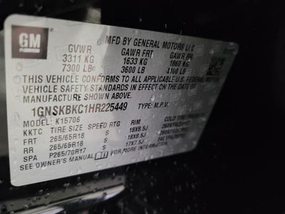 2017 Chevrolet Tahoe LT Z71