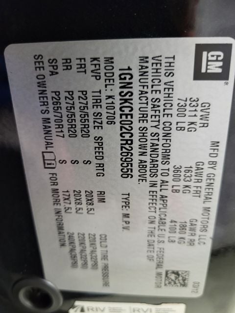 2012 Chevrolet Tahoe LTZ