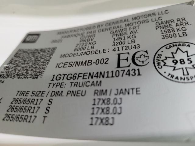 2022 GMC Canyon AT4 w/Cloth