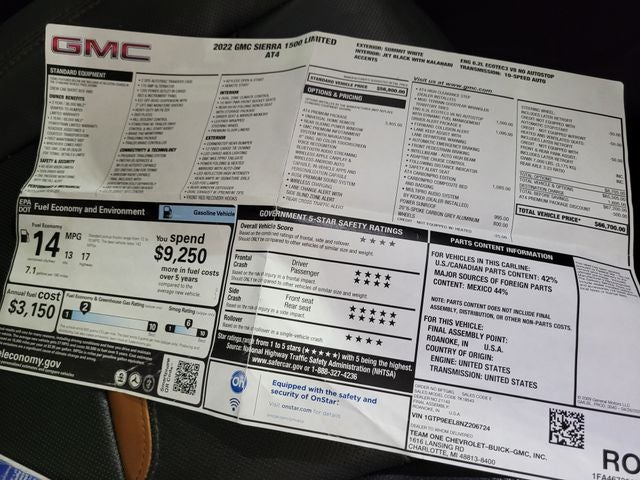 2022 GMC Sierra 1500 Limited AT4