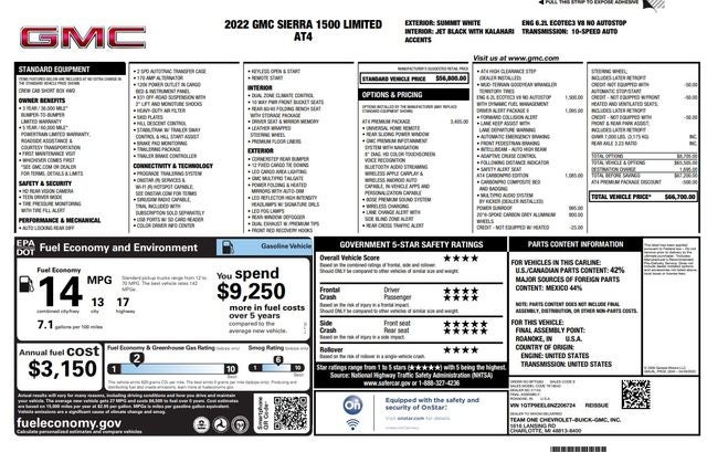 2022 GMC Sierra 1500 Limited AT4