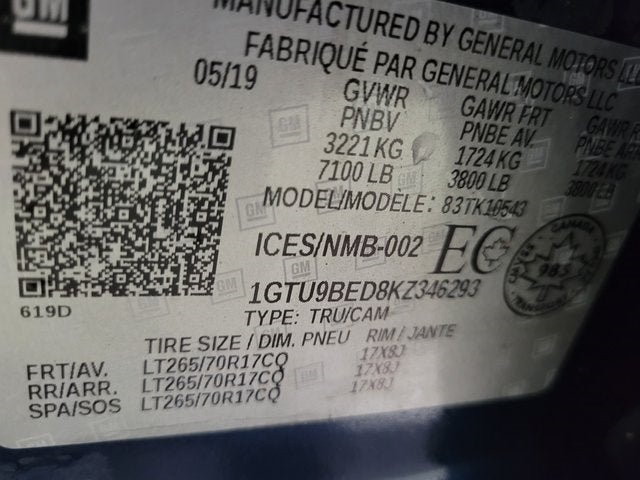 2019 GMC Sierra 1500 SLE