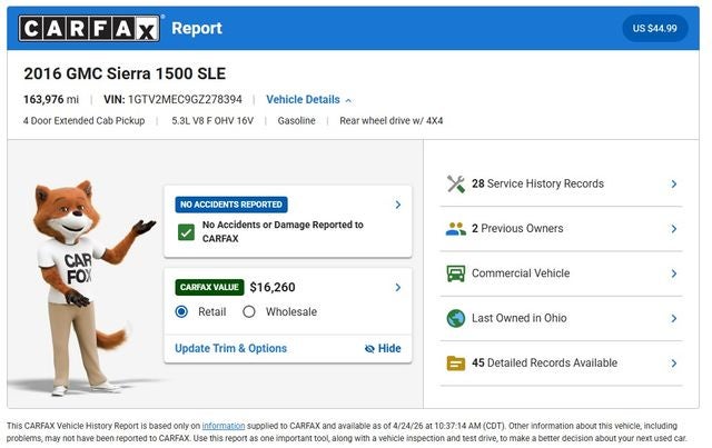 2016 GMC Sierra 1500 SLE