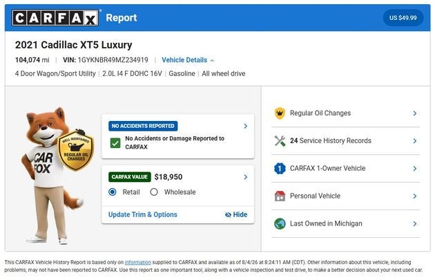 2021 Cadillac XT5 Luxury