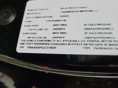 2018 Nissan Maxima 3.5 SL