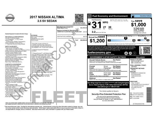 2017 Nissan Altima 2.5 SV