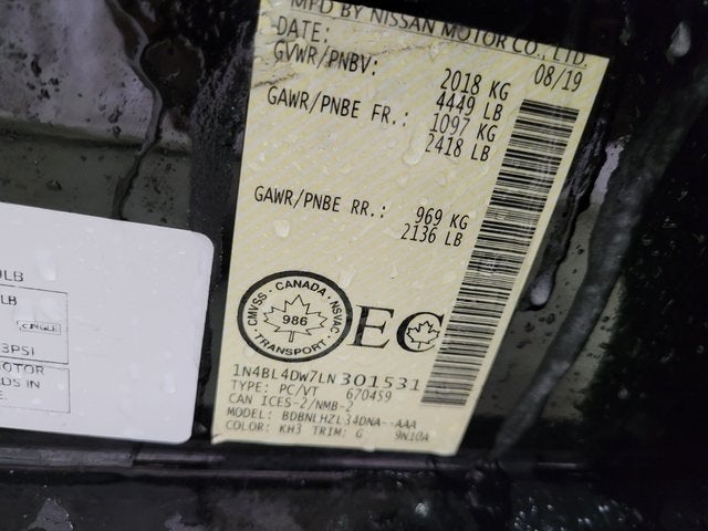 2020 Nissan Altima 2.5 SV