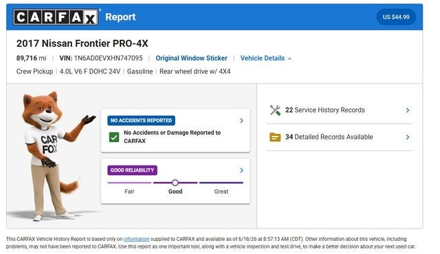 2017 Nissan Frontier PRO-4X