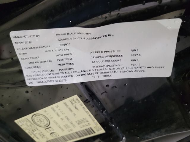 2019 Nissan Frontier SV