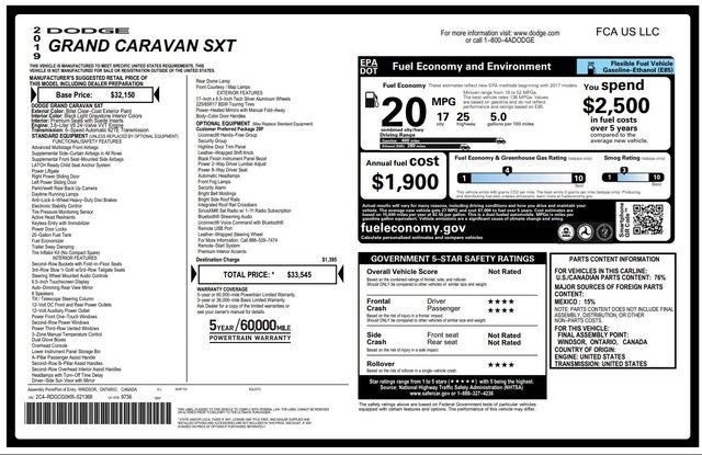 2019 Dodge Grand Caravan SXT