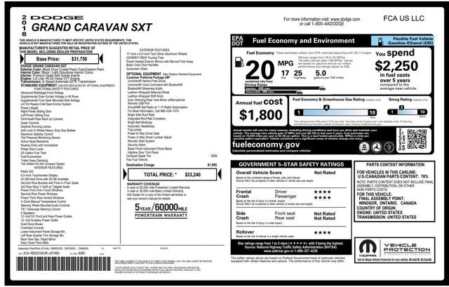 2018 Dodge Grand Caravan SXT