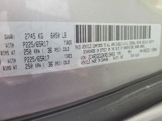 2019 Dodge Grand Caravan GT