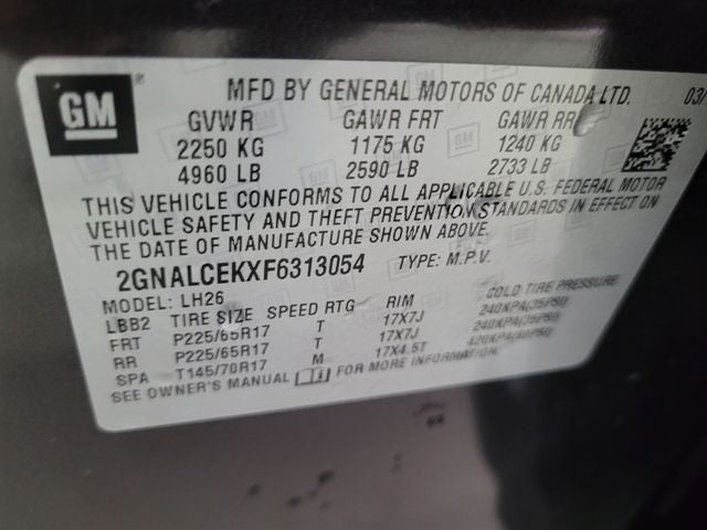 2015 Chevrolet Equinox LT 2LT