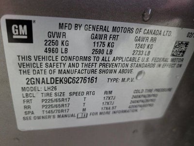 2012 Chevrolet Equinox LT 1LT