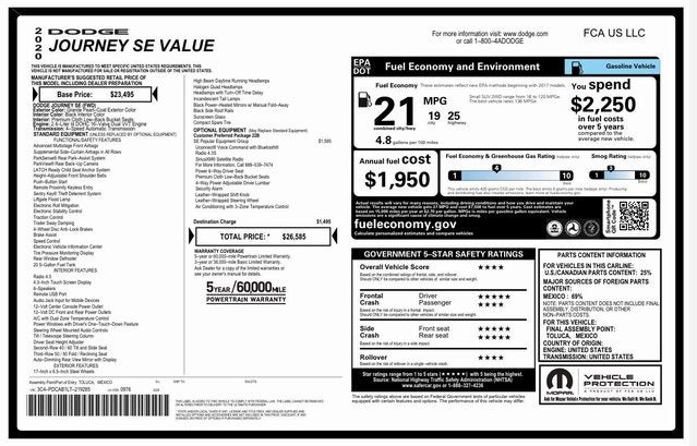 2020 Dodge Journey SE