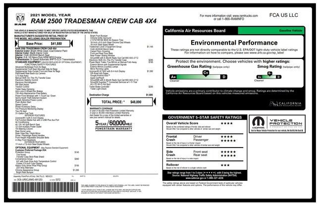 2021 RAM 2500 Tradesman