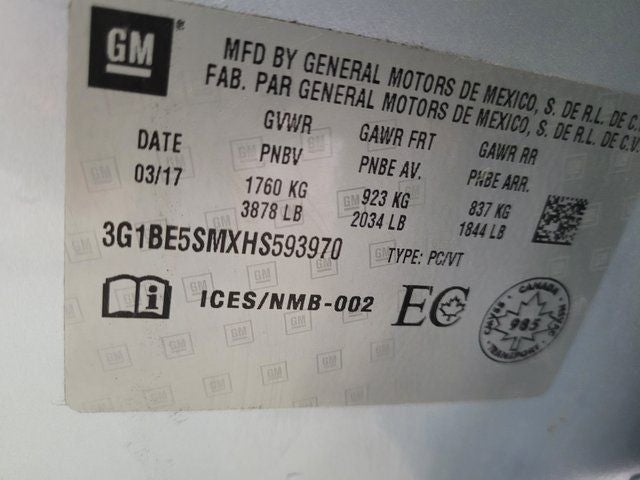 2017 Chevrolet Cruze LT