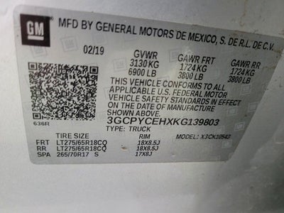 2019 Chevrolet Silverado 1500 Custom Trail Boss