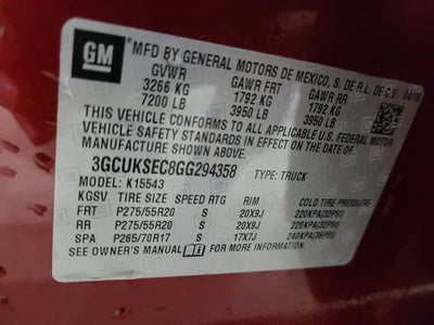 2016 Chevrolet Silverado 1500 LTZ 2LZ