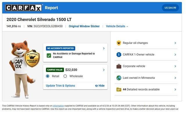 2020 Chevrolet Silverado 1500 LT