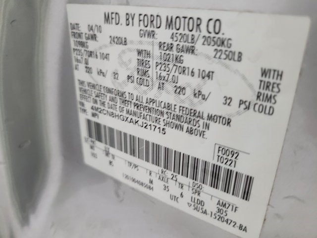 2010 Mercury Mariner Premier