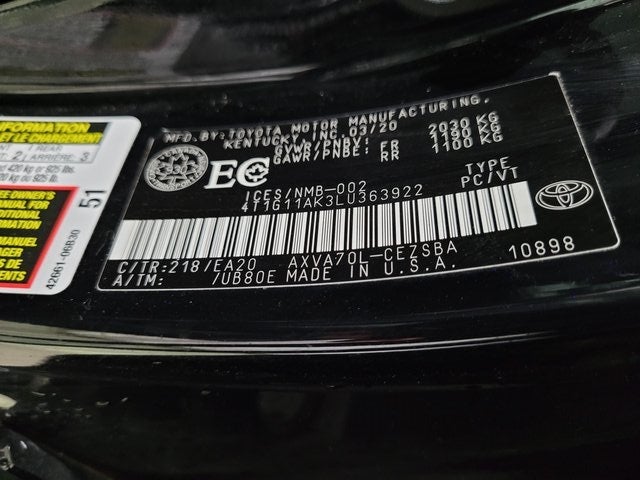 2020 Toyota Camry SE