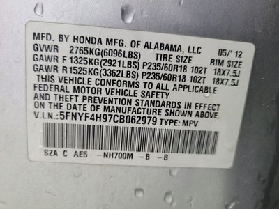 2012 Honda Pilot Touring