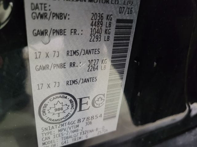 2016 Nissan Rogue SV