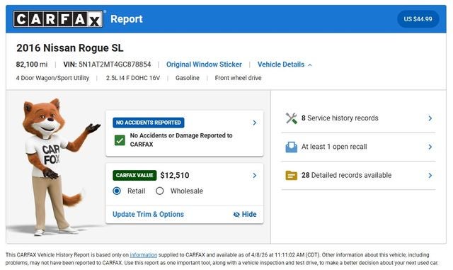 2016 Nissan Rogue SV
